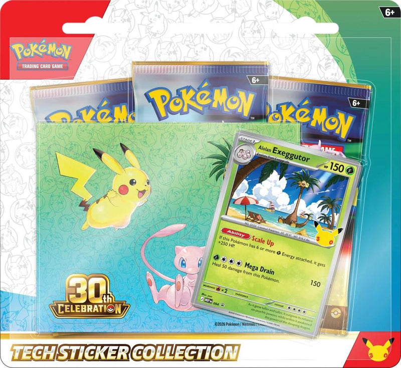 Pokémon 30th Celebration Tech Sticker Collection [Alolan Exeggutor]