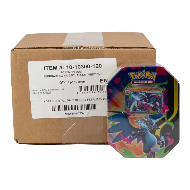 Pokemon Mega Charizard 6-Tin Case