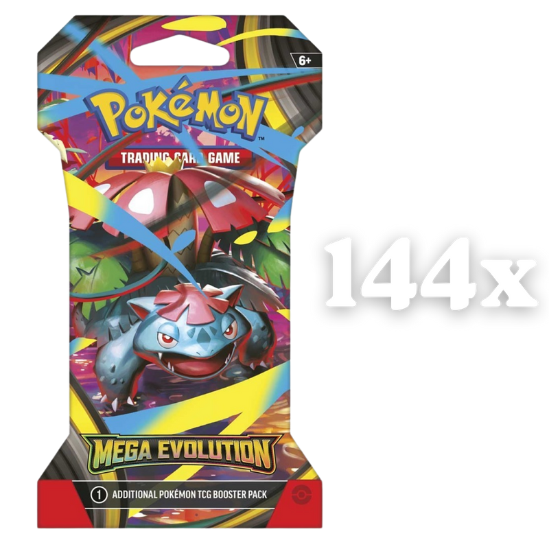 Pokemon Mega Evolution Sleeved Booster Pack Case of 144