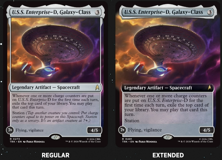 Magic: The Gathering Star Trek - U.S.S. Enterprise-D, Galaxy-Class (Extended Art)